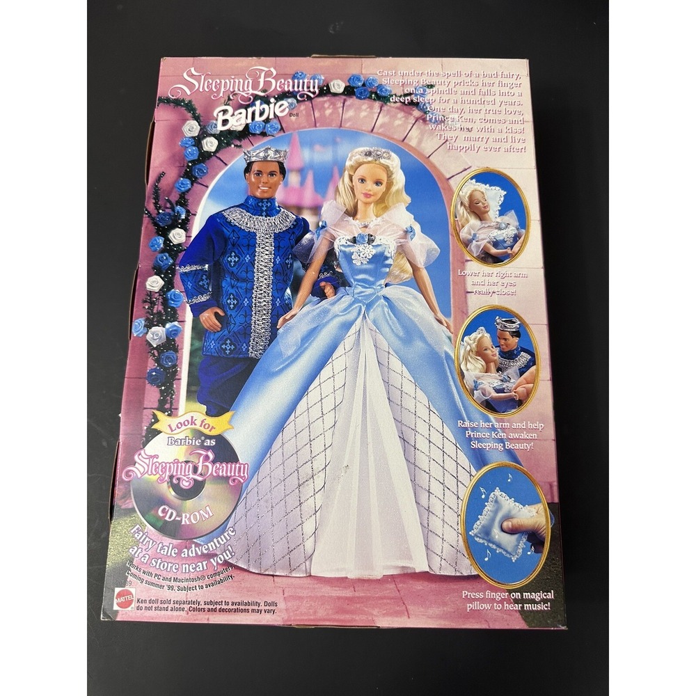 Barbie 1998 Disney sleeping beauty- Blue With Closing eyes NIB - Picture 2 of 7